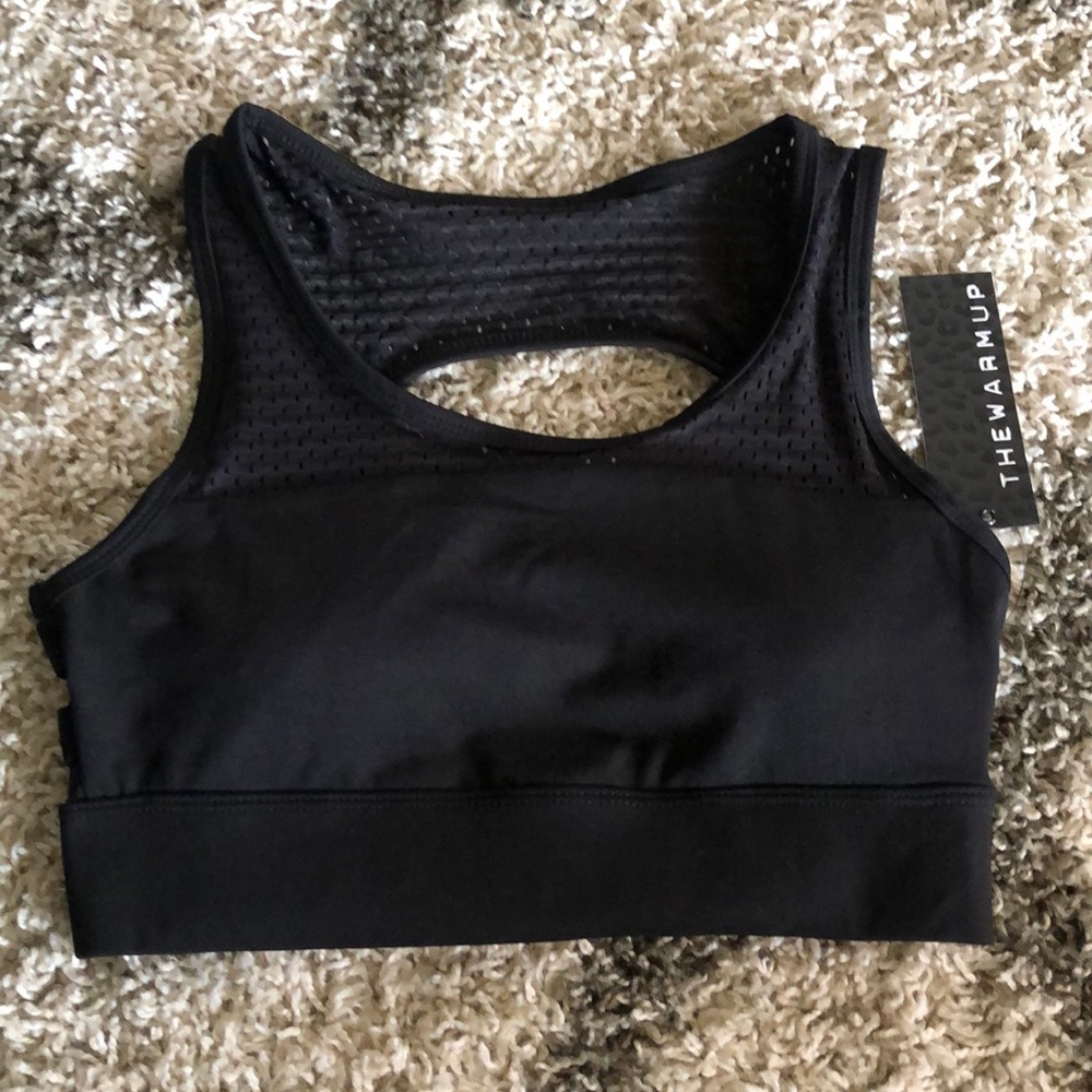 Jessica Simpson black sports bra